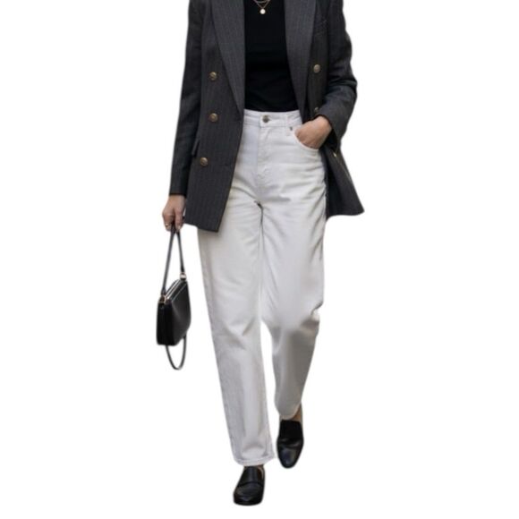 Agolde Jeans Womens Size 27 White Straight Organic Cotton Criss Cross Button Fly - Picture 15 of 15